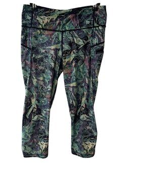 Lululemon Run Inspire Crop II Leggings Luxtreme Multicolor Capri Size 6 Gym